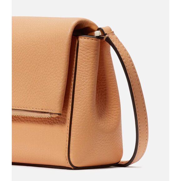 New Kate Spade Leila Mini Zip Crossbody Pebble Leather Orange Cream - Picture 5 of 6